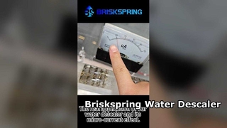 The real application of our water descaler and its microcurrent effect.