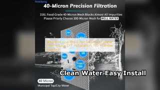 Facile installazione del filtro dell'acqua per tutta la casa