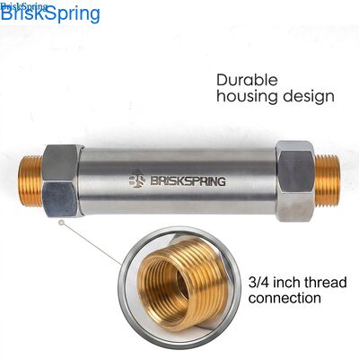 Addolcitore d'acqua compatto DN25 con filettatura da 3/4", alloggiamento in acciaio inossidabile
