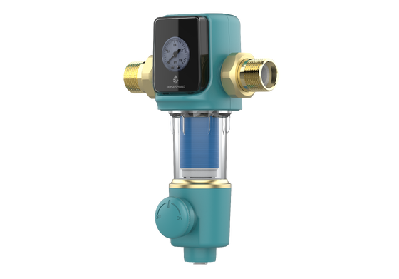 Filtro autopulente a turbinamento da 22 GPM con filtrazione da 40 µm e controlavaggio automatico per la prefiltrazione dell'acqua dell'intera casa