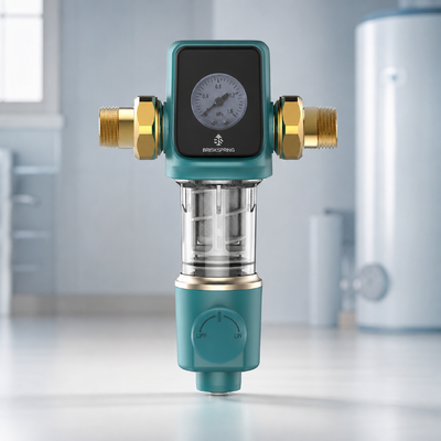 Filtro Preliminare per Acqua per Tutta la Casa di Decima Generazione con Precisione di Filtrazione di 40 µm, Raschiatura Azionata dall'Acqua e Filtro a Rete Riutilizzabile