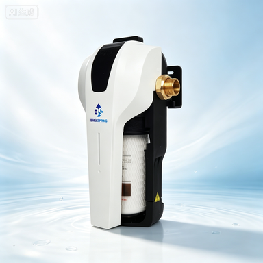 Purificatore d'acqua intelligente compatto per tutta la casa con flusso elevato di 15 L/min, cartuccia a cambio rapido e promemoria intelligente per la sostituzione del filtro