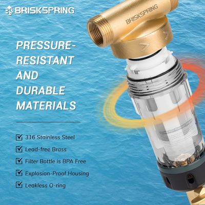 BPA libero 40 micron Spin Down Sediment Filter Prevenire la scala e la corrosione