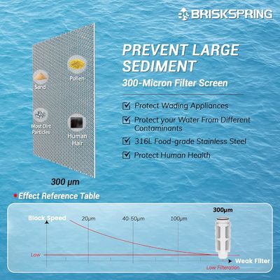 BPA libero 40 micron Spin Down Sediment Filter Prevenire la scala e la corrosione