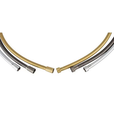 Briskspring tubo di doccia flessibile silicone oro spazzolato