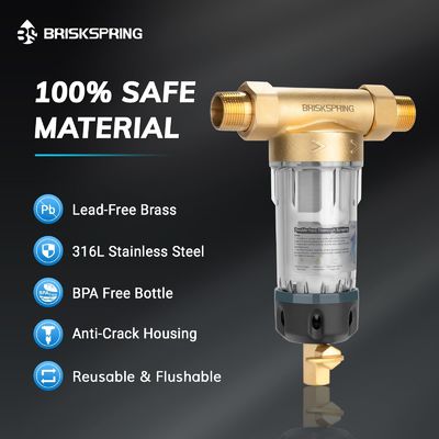 Sistema di prefiltraggio dei sedimenti a spin-down BriskSpring per la filtrazione di tutta la casa