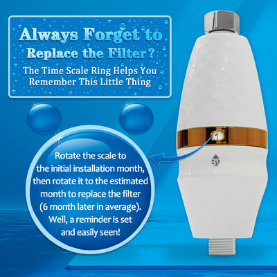 Filtro per doccia rivitalizzante ad alta potenza per acqua dura Filtro per la testa della doccia Riduzione della pelle secca e prurito