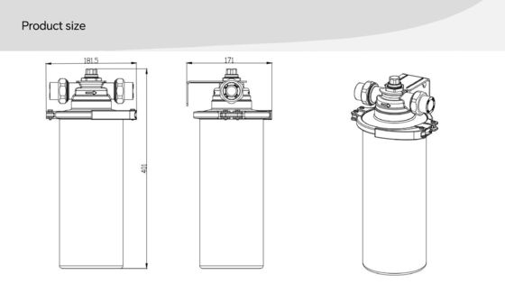 Prefiltro per tutta la casa in acciaio inossidabile con disegno anti-intasamento rimuovere la decolorazione e 0.1 0.7MPa pressione dell'acqua