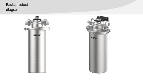 Prefiltro in acciaio inossidabile da 5 micron con valvola manuale di sollevamento della pressione