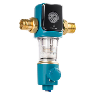 Prefiltro di sedimenti di 40 micron di qualità superiore con raschiatore di retrolavaggio automatico senza BPA per uso domestico