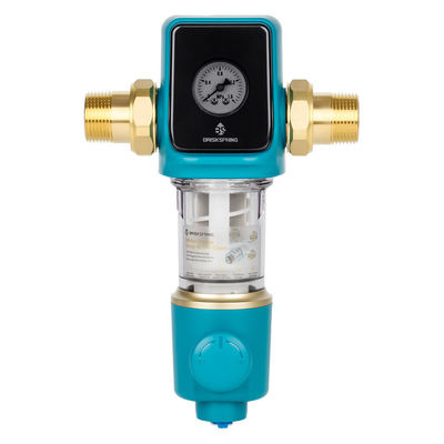 Prefiltro per sedimenti senza BPA con lavaggio a sfogo a sifone per uso domestico