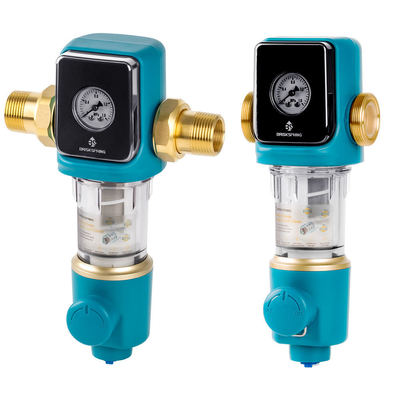 BPA Free Auto Flush 40 Micron Siphon Spin Down Pre Filter per sistema idrico domestico con scraper cleaner integrato