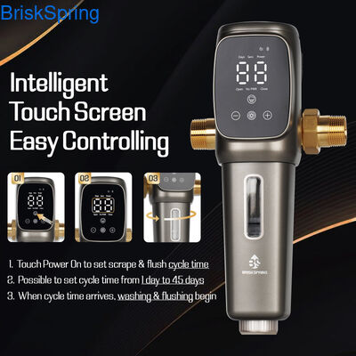 Prefiltro automatico completo, filtro per sedimenti intelligenti, prefiltro per l'acqua di tutta la casa con lavaggio automatico per la protezione dell'impianto idraulico