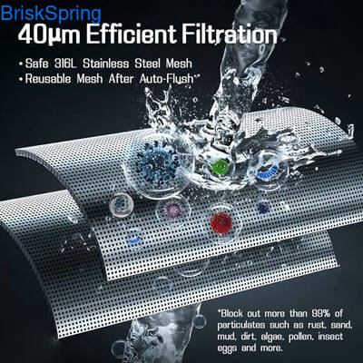 Prefiltro per acqua a rete in acciaio inossidabile 316L certificato NSF con portata di 6T/H e controllo touch intelligente