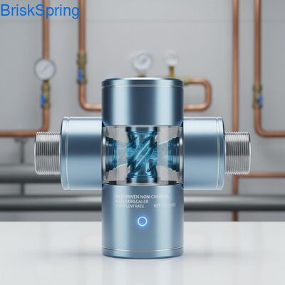 Discaler idrico non chimico a propulsione autonoma con portata di 5 T/h e certificazione NSF per tutta l'impianto idraulico della casa