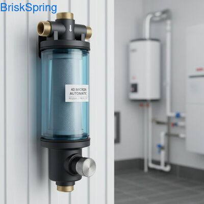 40 micron Prefiltro di acqua completamente automatico riutilizzabile per la rimozione dei sedimenti in tutta la casa