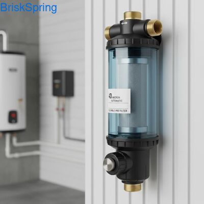 40 micron Prefiltro di acqua completamente automatico riutilizzabile per la rimozione dei sedimenti in tutta la casa