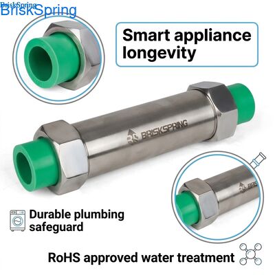 Condizionatore d'acqua senza sale senza manutenzione: proteggere la tubatura di tutta la casa e gli elettrodomestici moderni dalla scala dell'acqua dura (RoHS approvato)