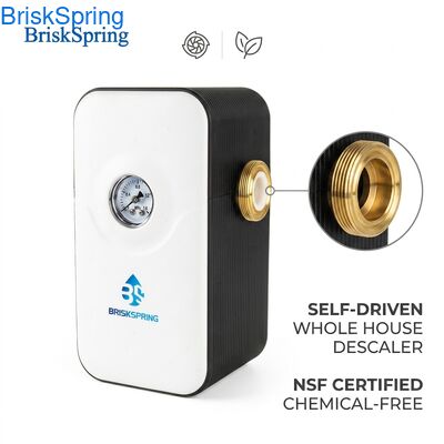 Discaler idrico non chimico a propulsione autonoma con portata di 5 T/h e certificazione NSF per tutta l'impianto idraulico della casa