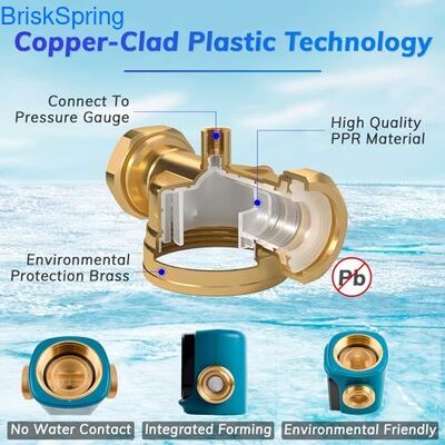 Filtro di acqua per sedimenti a rotazione completa con pre-filtro riutilizzabile da 40 e 300 micron