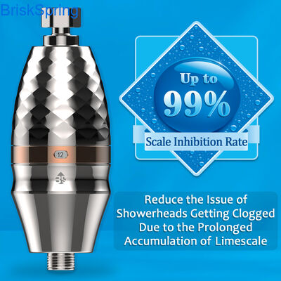 Filtro doccia ad alto flusso con filtrazione a più stadi e infusione di vitamina C per acqua dura