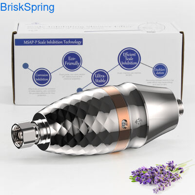 Filtro doccia ad alto flusso con filtrazione a più stadi e infusione di vitamina C per acqua dura