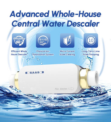 Discaler per acqua fisico per tutta la casa con polarizzazione fisica pura senza rigenerazione di sale e configurazione in linea compatta