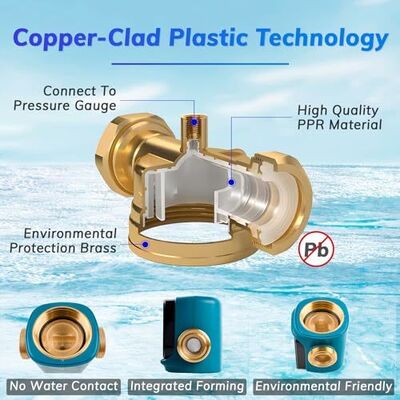 Filtro Preliminare per Acqua per Tutta la Casa di Decima Generazione con Precisione di Filtrazione di 40 µm, Raschiatura Azionata dall'Acqua e Filtro a Rete Riutilizzabile