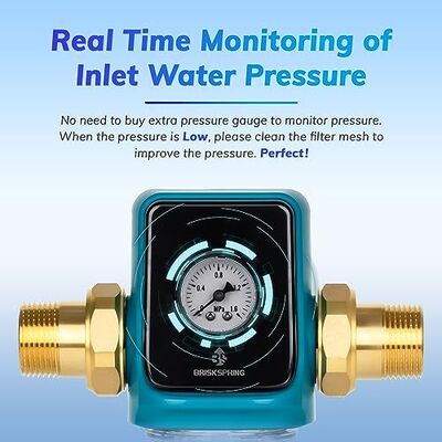 Filtro Preliminare per Acqua per Tutta la Casa di Decima Generazione con Precisione di Filtrazione di 40 µm, Raschiatura Azionata dall'Acqua e Filtro a Rete Riutilizzabile