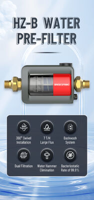 BriskSpring HZ-B-BS 40 micron Prefiltro per sedimenti per tutta la casa con rete in acciaio inossidabile SUS316L e capacità di flusso elevata di 7 T/H