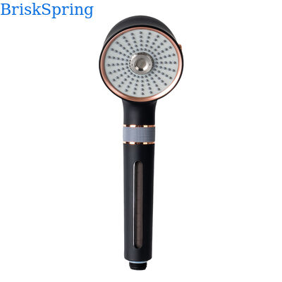 Luxury Black Rose Gold Micro Nano Bubble Shower Head con 3 modalità di spruzzatura e tecnologia di risparmio idrico