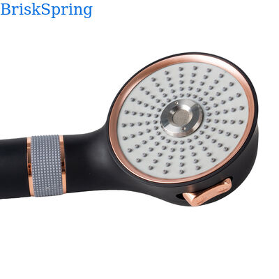 Luxury Black Rose Gold Micro Nano Bubble Shower Head con 3 modalità di spruzzatura e tecnologia di risparmio idrico