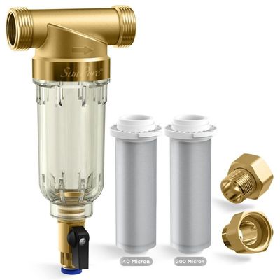 La rotazione di filtrazione di Flushable di 40 micron giù l'acqua pre filtra per la Camera