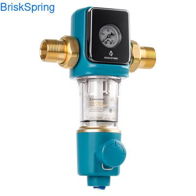 Prefiltro di acqua per tutta la casa leggero con struttura anti-blocco in acciaio inossidabile di qualità alimentare e portata di 22 GPM