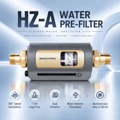 HZ-A Filtro Preliminare Orizzontale per Tutta la Casa 40 Micron con Scarico Manuale