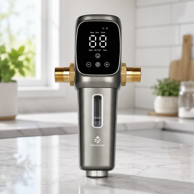 Prefiltro idrico completamente automatico per tutta la casa con rete in acciaio inossidabile SUS 316L